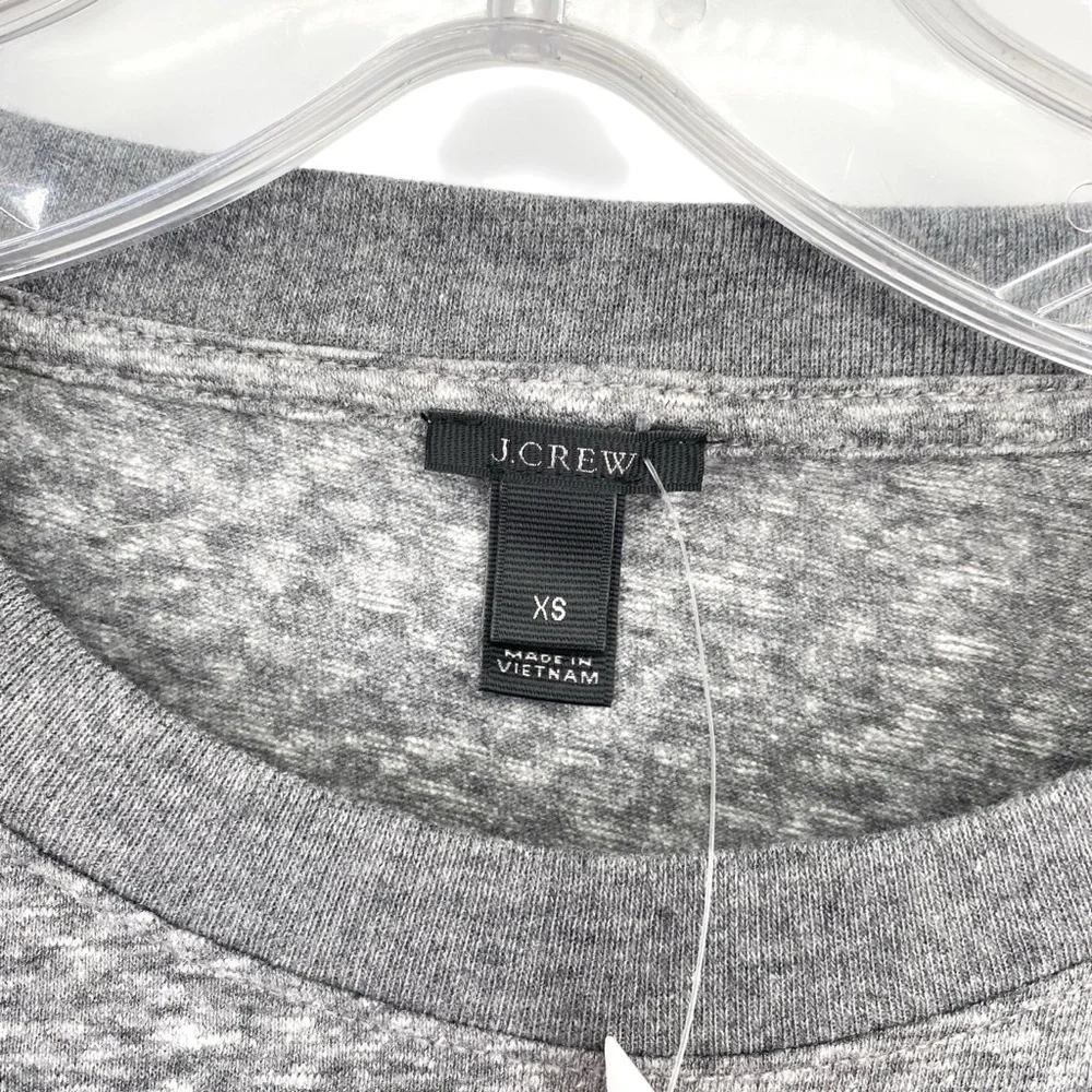 J. Crew Crewneck Pocket T-Shirt Bodysuit Heather Gray New